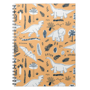 Dinosaurus & palmbladeren: leuk patroon notitieboek