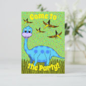 Dinosaurus Party uitnodiging (Staand voorkant)