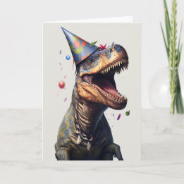 Dinosaurus Party Verjaardag Kaart