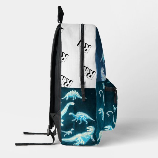 Dinosaurus Patroon Modern Skelet T-Rex Bedrukte Rugzak (Links)