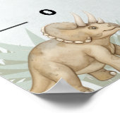 Dinosaurus Persoonlijke Naam Monogram C Groeigrafi Poster (Hoek)