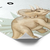 Dinosaurus Persoonlijke Naam Monogram E Groeigrafi Poster (Hoek)