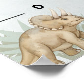 Dinosaurus Persoonlijke Naam Monogram G Groeigrafi Poster (Hoek)