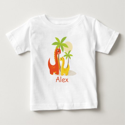 Dinosaurus Peuter Verjaardag Gepersonaliseerd T-sh (Voorkant)