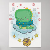 Dinosaurus peuterspeelzaal print Dino kinderkamer  (Voorkant)