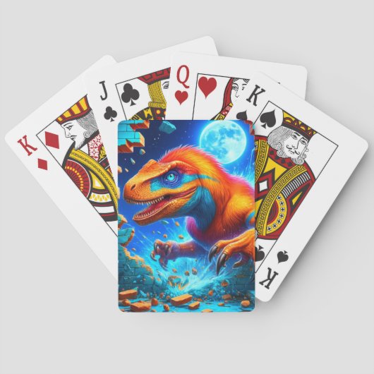 Dinosaurus Pokerkaarten (Achterkant)