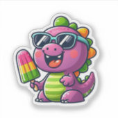 Dinosaurus Popsicle Sticker (Voorkant)