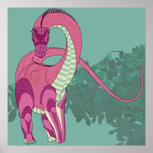 Dinosaurus poster - Diplodocus lady (Voorkant)