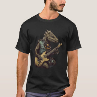 Dinosaurus Punk Dino Grappige Velociraptor Spelen  T-shirt