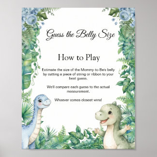 Dinosaurus Raad de Buikgrootte Spel Bord Poster