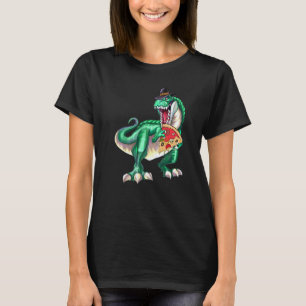 Dinosaurus Rex Pelgrim Hoed Pizza Thanksgiving Veg T-shirt