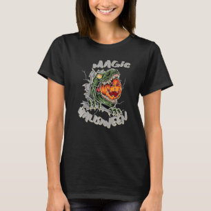 Dinosaurus Rex Pompoen Magic Halloween T-shirt