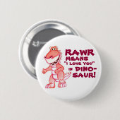 dinosaurus ronde button 5,7 cm (Voorkant /achterkant)