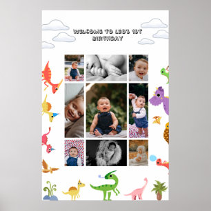 Dinosaurus / Schattige Dino Jongens Verjaardag Poster