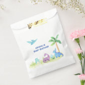 Dinosaurus Schattigee Waterverf Baby shower Partij Bedankzakje (Gezegeld)