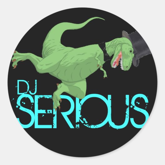 dinosaurus, SERIEUS, DJ Ronde Sticker (Voorkant)