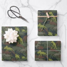 Dinosaurus Silhouet Camouflage Verjaardagscadeau