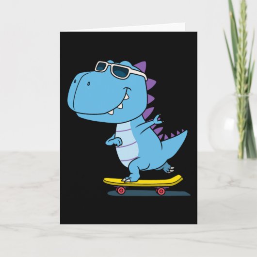 dinosaurus skateboard kaart (Voorkant)