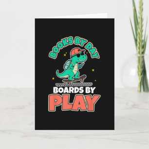 Dinosaurus Skateboarden Boeken Dino Speel Pret Act Kaart