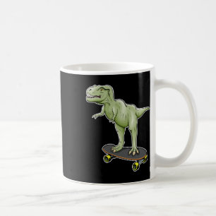 Dinosaurus Skateboarden T-rex Dino Dinosaur  Koffiemok