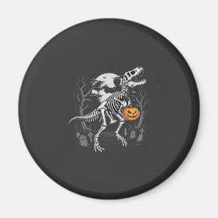 Dinosaurus Skelet Halloween Pompoen Kerkhof Desi Magneet