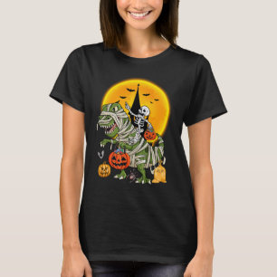 dinosaurus skelet halloween t-shirt