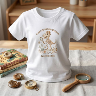 Dinosaurus Skelet Paleontoloog Jongen 4e Verjaarda Kinder Shirts