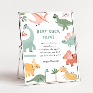 Dinosaurus Sokken Jacht Poster