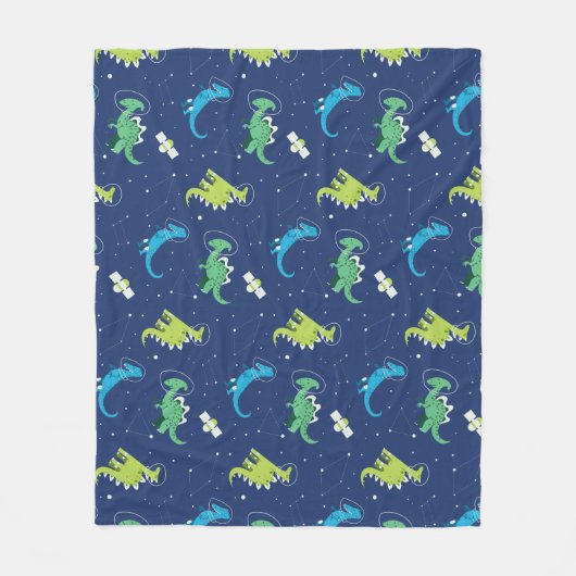 Dinosaurus Space dino kinder Pattern Gift Cute Sum Fleece Deken (Voorkant)