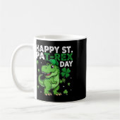 Dinosaurus St. Patrick's Day Lucky Shamrock Ierse Koffiemok (Links)