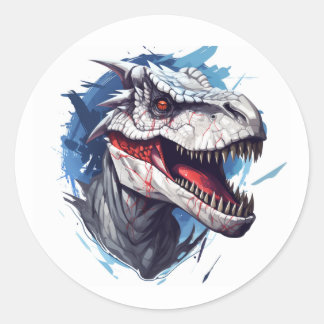 dinosaurus-Sticker Ronde Sticker