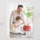 Dinosaurus Stomp Chomp Rawr 1e Verjaardag Feest Me Kaart (Achterkant)