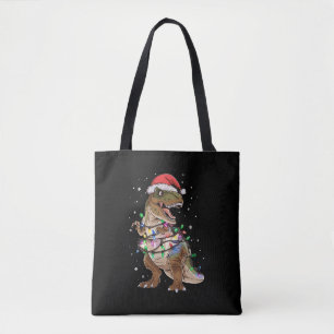 Dinosaurus T-rex Boom Kerst Trui Xmas Dino Draagtas