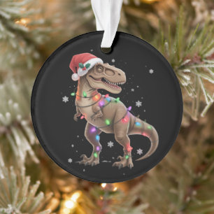 Dinosaurus T-rex Boom Kerstmis Xmas Huisdier Dino Ornament
