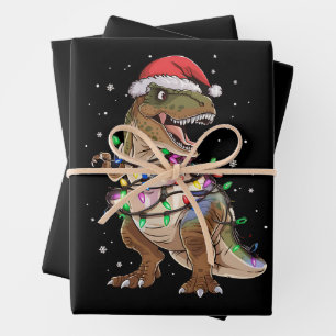 Dinosaurus T-rex Boom Kersttrui Xmas Dino Inpakpapier Vel