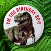 Dinosaurus T Rex BOY Ronde Button 5,7 Cm
