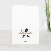 Dinosaurus T Rex Gold 6e Verjaardagsballonnen Kaar Kaart (Achterkant)