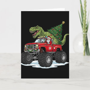 Dinosaurus T Rex Kerstman Kerst Santa Jongens Mann Kaart