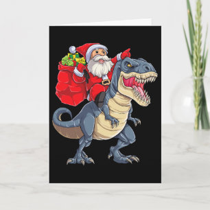 Dinosaurus T Rex Kerstman Kerst Santa Jongens Mann Kaart