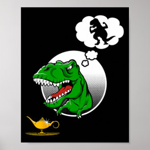 Dinosaurus T-rex Korte Armen Grappige Grap Genie L Poster