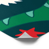 Dinosaurus T-Rex: Nieuwjaar. Poster (Hoek)