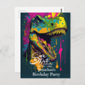Dinosaurus T-rex Prehistorisch Bewaar de datum Briefkaart (Voorkant / Achterkant)