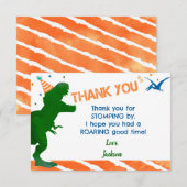 Dinosaurus T-Rex Trex Verjaardagsfeest Dankkaarten Kaart (Voorkant / Achterkant)