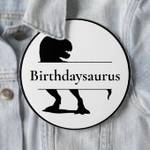 Dinosaurus T Rex Verjaardagsaus Button (In situ)