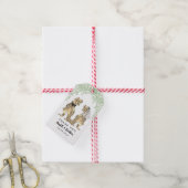 Dinosaurus thema bruiloft dank u cadeaulabel (Met Touw)