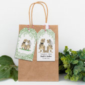 Dinosaurus thema bruiloft dank u cadeaulabel