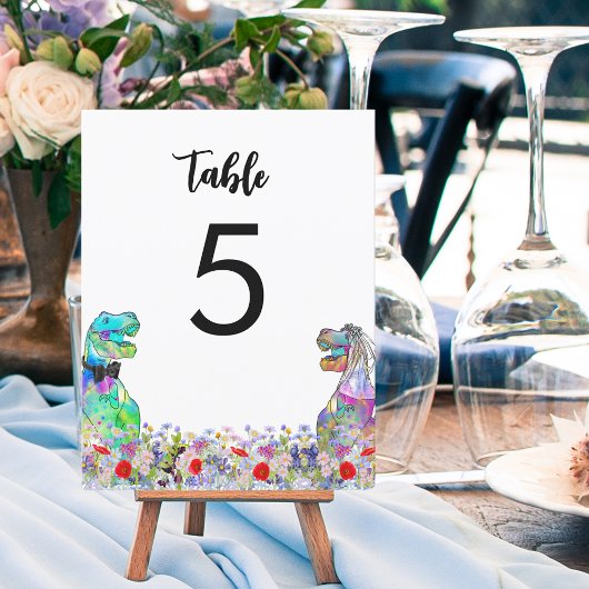 Dinosaurus thema bruiloft Kleurrijke Wildflower