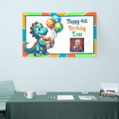 Dinosaurus thema Kind verjaardagsfeestje gepersona Spandoek (Beurs)