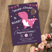 Dinosaurus thema Stomp, Chomp & Roar! 3e verjaarda Kaart