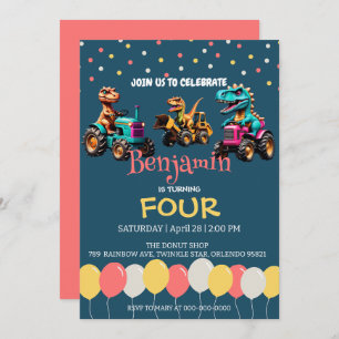 Dinosaurus tractor vrachtwagen ballon School Verja Kaart